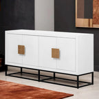 Light Luxury Designed Cabinet with Unique Support Legs and Adjustable Shelves, Suitable for Living Rooms, Corridors