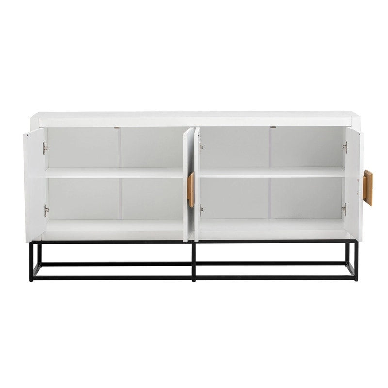 Light Luxury Designed Cabinet with Unique Support Legs and Adjustable Shelves, Suitable for Living Rooms, Corridors