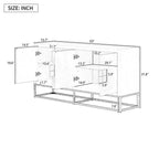 Light Luxury Designed Cabinet with Unique Support Legs and Adjustable Shelves, Suitable for Living Rooms, Corridors