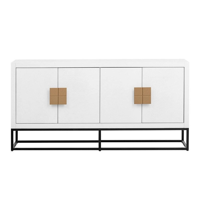 Light Luxury Designed Cabinet with Unique Support Legs and Adjustable Shelves, Suitable for Living Rooms, Corridors