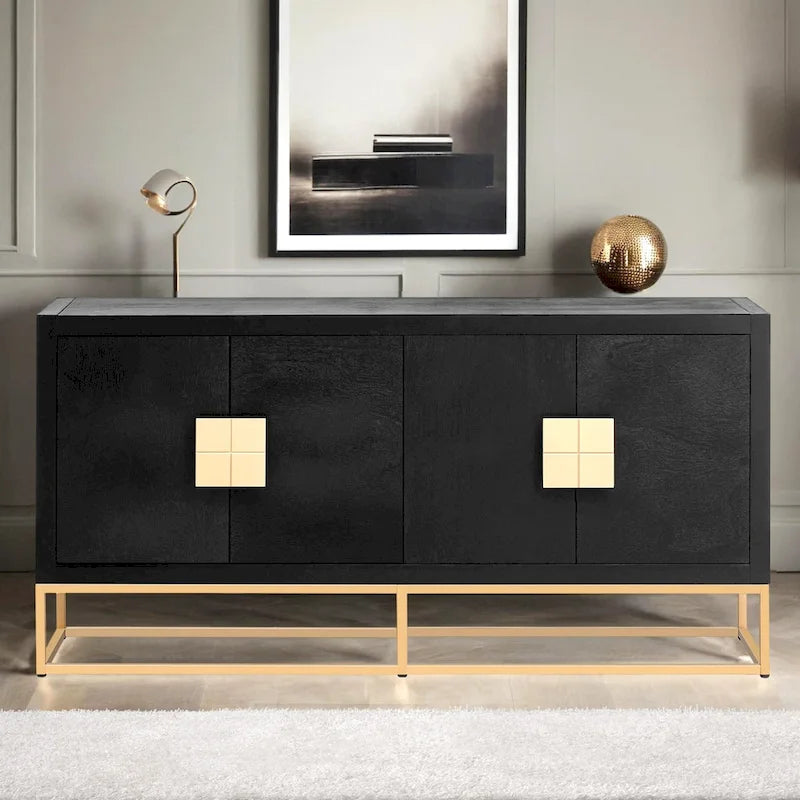 Light Luxury Designed Cabinet with Unique Support Legs and Adjustable Shelves, Suitable for Living Rooms, Corridors