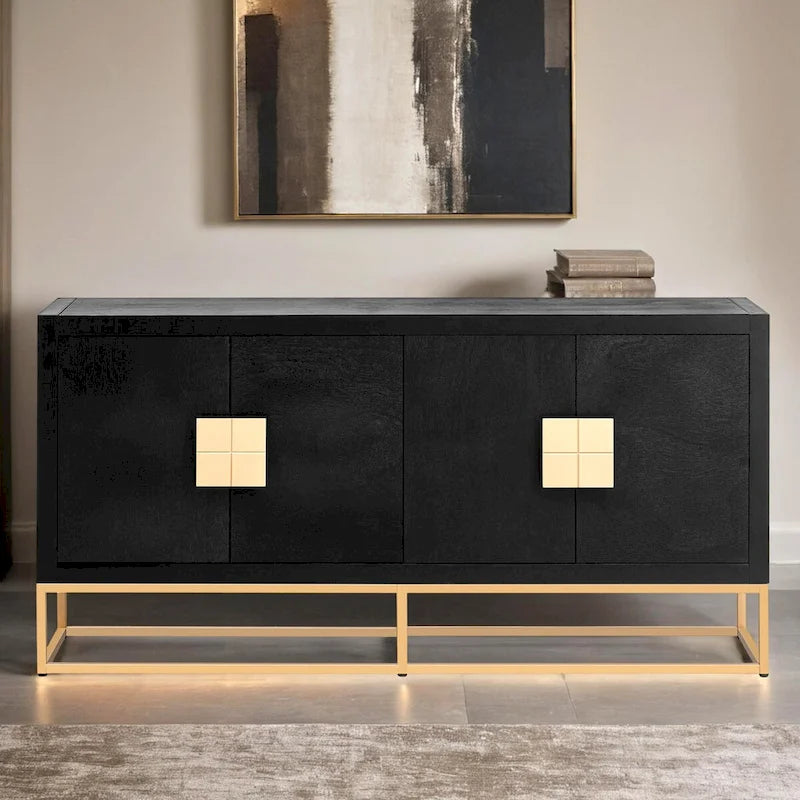 Light Luxury Designed Cabinet with Unique Support Legs and Adjustable Shelves, Suitable for Living Rooms, Corridors