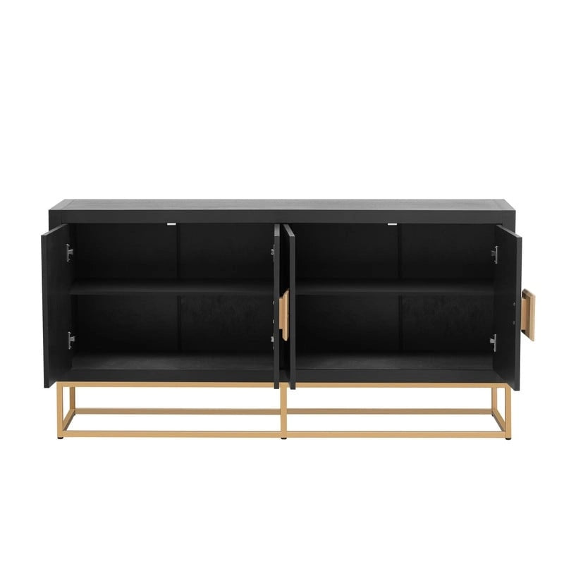 Light Luxury Designed Cabinet with Unique Support Legs and Adjustable Shelves, Suitable for Living Rooms, Corridors