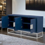 Light Luxury Designed Cabinet with Unique Support Legs and Adjustable Shelves, Suitable for Living Rooms, Corridors