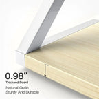 Desktop Printer Stand with 2 Tier Wood Storage Shelves - 17.36x11.26x11.34