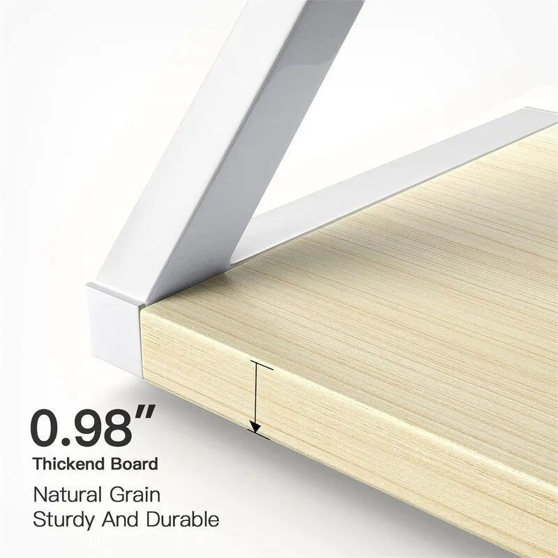 Desktop Printer Stand with 2 Tier Wood Storage Shelves - 17.36x11.26x11.34