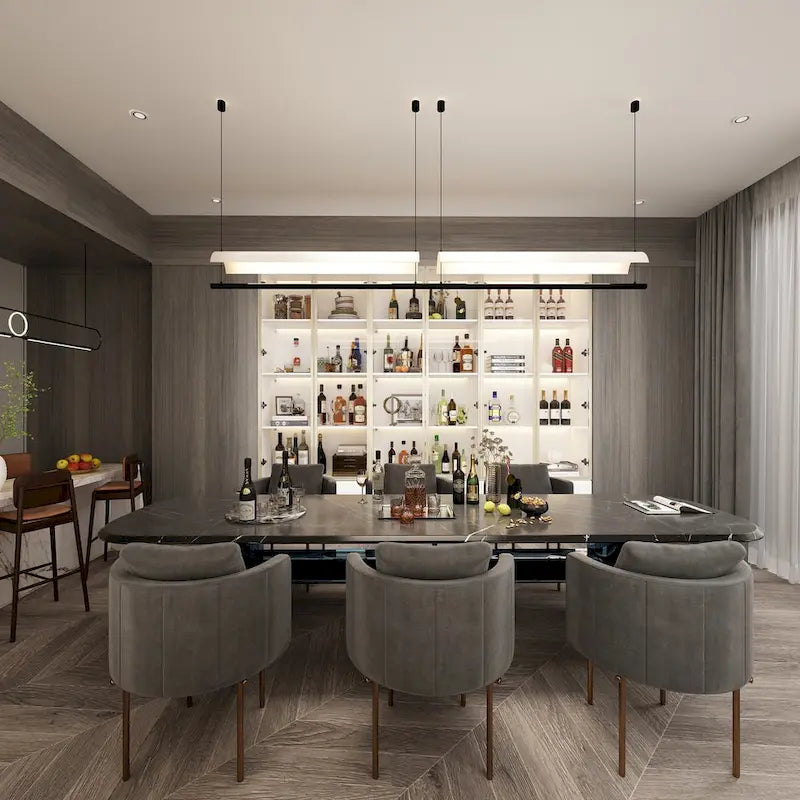 Sleek Tall Modular Display Cabinet with LED Lighting