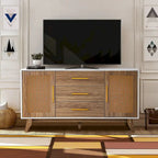 59 inch rattan storage cabinet