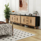 59 inch rattan storage cabinet