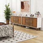 59 inch rattan storage cabinet