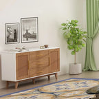 59 inch rattan storage cabinet