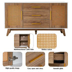 59 inch rattan storage cabinet