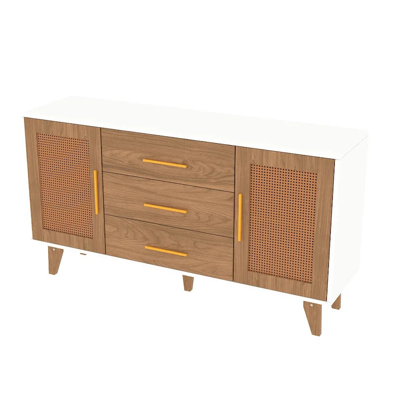 59 inch rattan storage cabinet