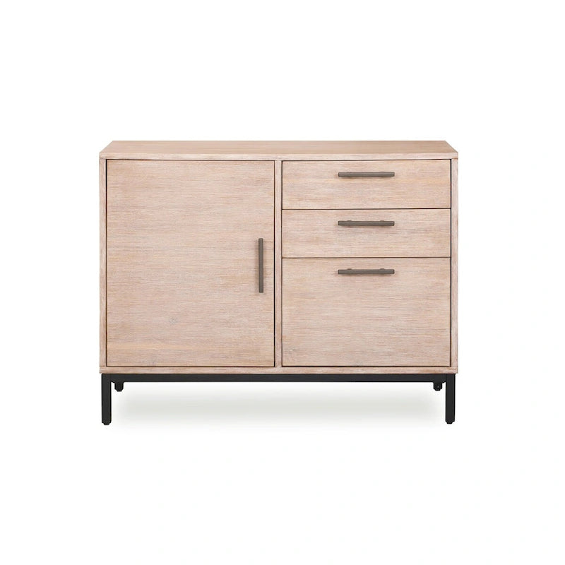 Rye Studio Cassia Home Office Filing Cabinet in Mountain White Wood Veneer