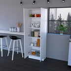 Buxton Rectangle 2-Door Storage Tall Cabinet Light Grey