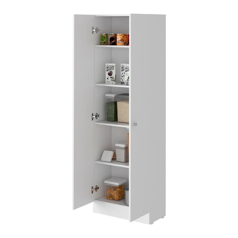 Buxton Rectangle 2-Door Storage Tall Cabinet Light Grey