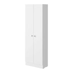 Buxton Rectangle 2-Door Storage Tall Cabinet Light Grey