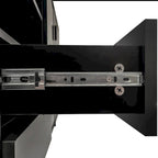 55.1 Two-door Storage Cabinet with Two Drawers and Metal Handles