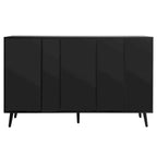 55.1 Two-door Storage Cabinet with Two Drawers and Metal Handles