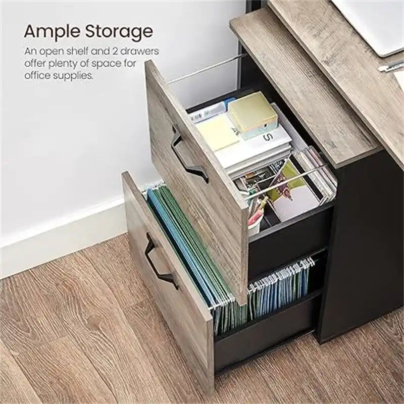 2-Drawer File Cabinet - 15.7D x 16.5W x 27.6H