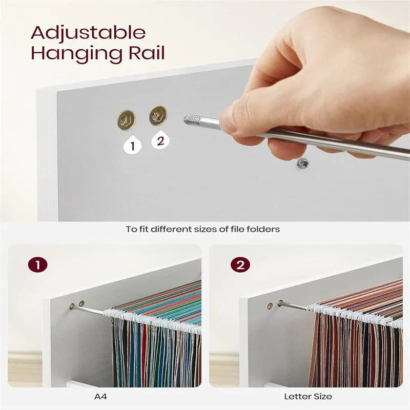 2-Drawer File Cabinet - 15.7D x 16.5W x 27.6H