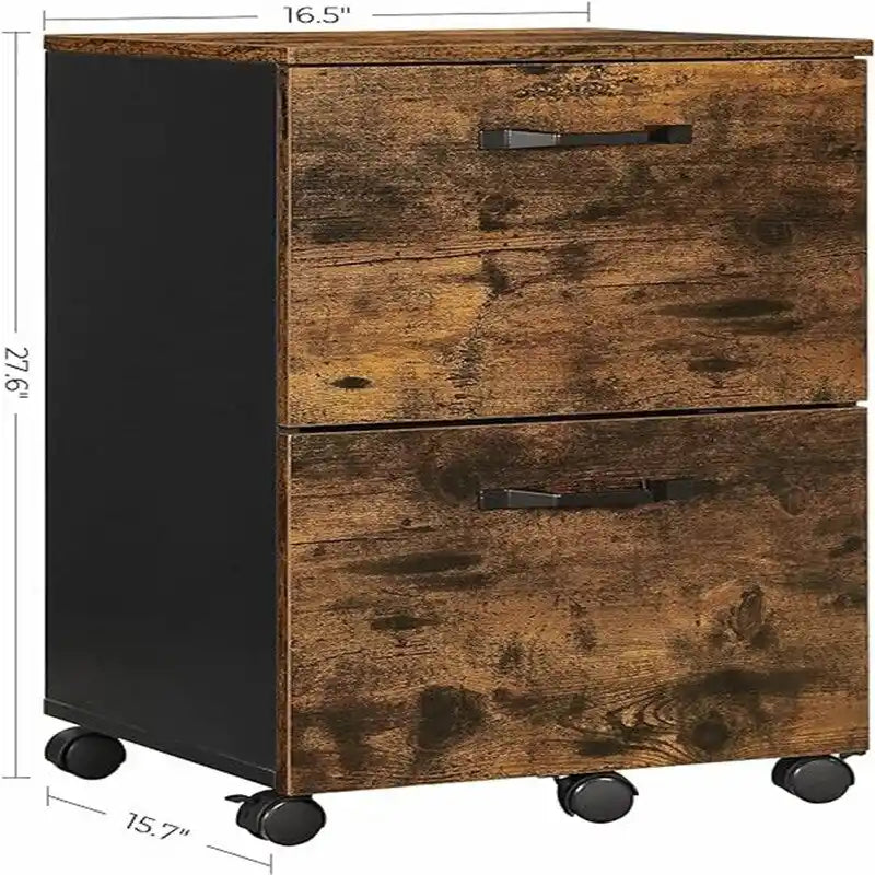 2-Drawer File Cabinet - 15.7D x 16.5W x 27.6H