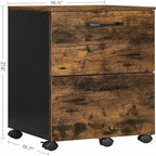 2-Drawer File Cabinet - 15.7D x 16.5W x 27.6H