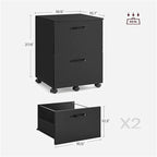 2-Drawer File Cabinet - 15.7D x 16.5W x 27.6H