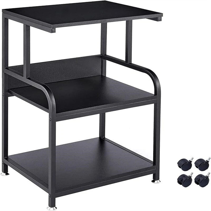 Printer Stand, 3 Shelf Printer Table with Wheels - 20.08 x 15.75 x 30.12