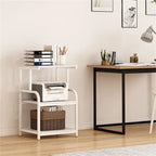 Printer Stand, 3 Shelf Printer Table with Wheels - 20.08 x 15.75 x 30.12
