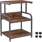 Printer Stand, 3 Shelf Printer Table with Wheels - 20.08 x 15.75 x 30.12
