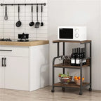 Printer Stand, 3 Shelf Printer Table with Wheels - 20.08 x 15.75 x 30.12