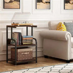 Printer Stand, 3 Shelf Printer Table with Wheels - 20.08 x 15.75 x 30.12