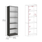 Kenyon 74 Wide 5-Shelf and Cabinet Bookcase Set of 3