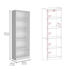 Kenyon 74 Wide 5-Shelf and Cabinet Bookcase Set of 3