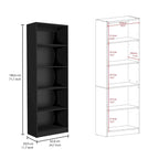 Kenyon 74 Wide 5-Shelf and Cabinet Bookcase Set of 3