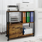 Mobile Wood Lateral File Cabinets - 15.7D x 31.5W x 29.7H