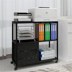 Mobile Wood Lateral File Cabinets - 15.7D x 31.5W x 29.7H