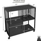 Mobile Wood Lateral File Cabinets - 15.7D x 31.5W x 29.7H