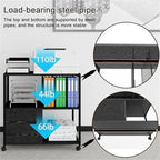 Mobile Wood Lateral File Cabinets - 15.7D x 31.5W x 29.7H