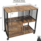Mobile Wood Lateral File Cabinets - 15.7D x 31.5W x 29.7H
