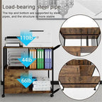 Mobile Wood Lateral File Cabinets - 15.7D x 31.5W x 29.7H