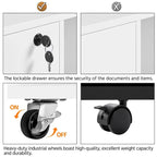 Yaheetech Mobile File Storage Cabinet with 2 Drawers and 4 Shelves