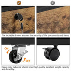 Yaheetech Mobile File Storage Cabinet with 2 Drawers and 4 Shelves