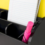 All-in-One USB charging 8 Compartments Desk Organizer - Black