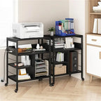 Printer Stand with Charging Station - 32.5 x 18.25 x 5