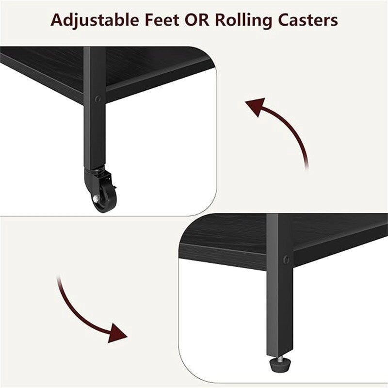 Printer Stand with Charging Station - 32.5 x 18.25 x 5