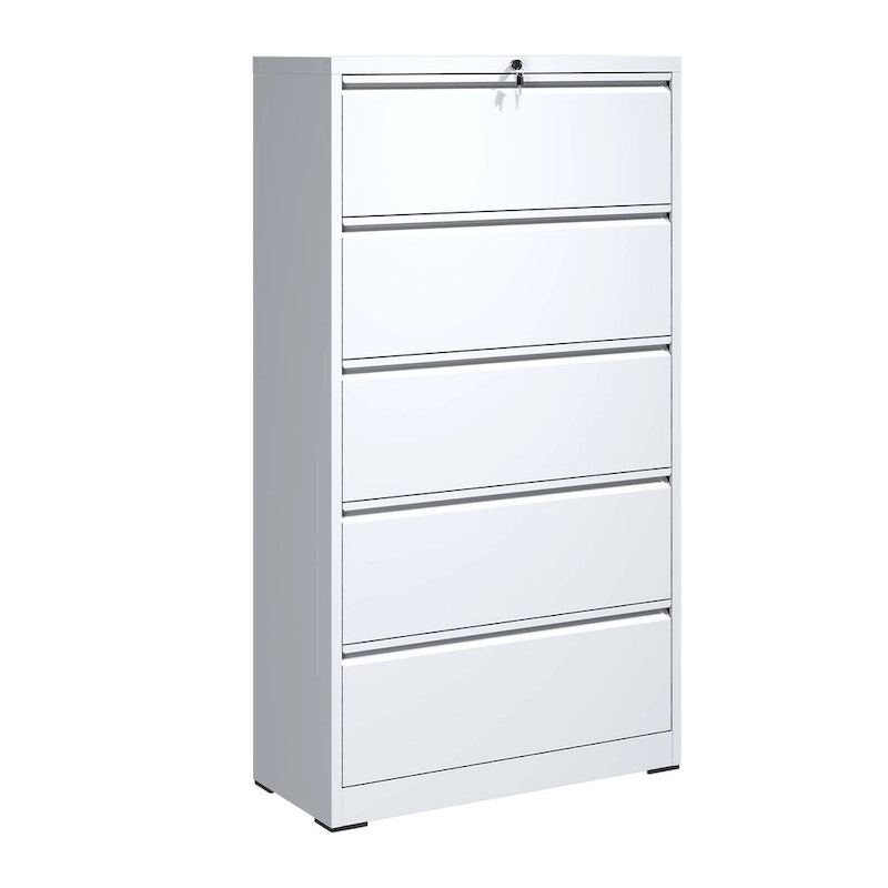 5 Drawer Metal Lateral File Cabinet with Lock for Legal/Letter/A4/F4