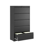 5 Drawer Metal Lateral File Cabinet with Lock for Legal/Letter/A4/F4