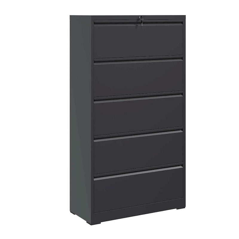 5 Drawer Metal Lateral File Cabinet with Lock for Legal/Letter/A4/F4
